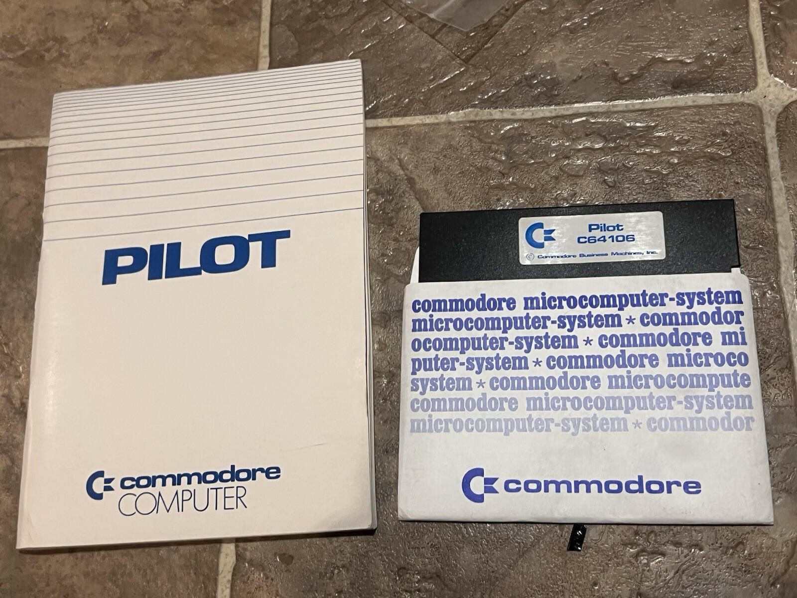 Commodore 64 Pilot Software & Manual - 5.25” Disk Programming Teacher 1983
