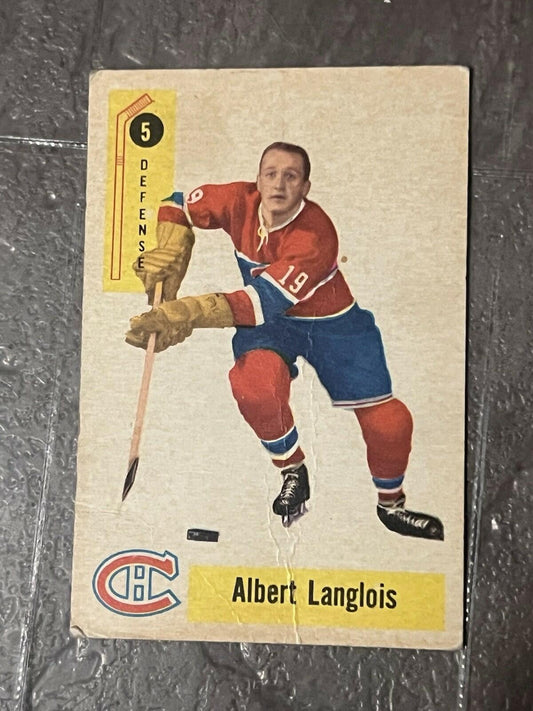 1958-59 Parkhurst Hockey Card #5 Albert Langlois Montreal Canadiens Vintage NHL