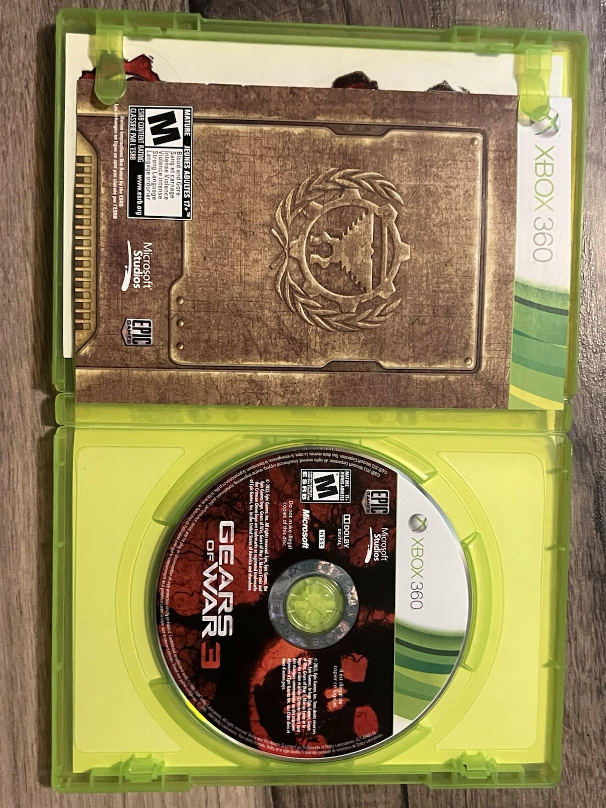 Gears of War 3: Not for Resale (Microsoft Xbox 360, 2011) CIB