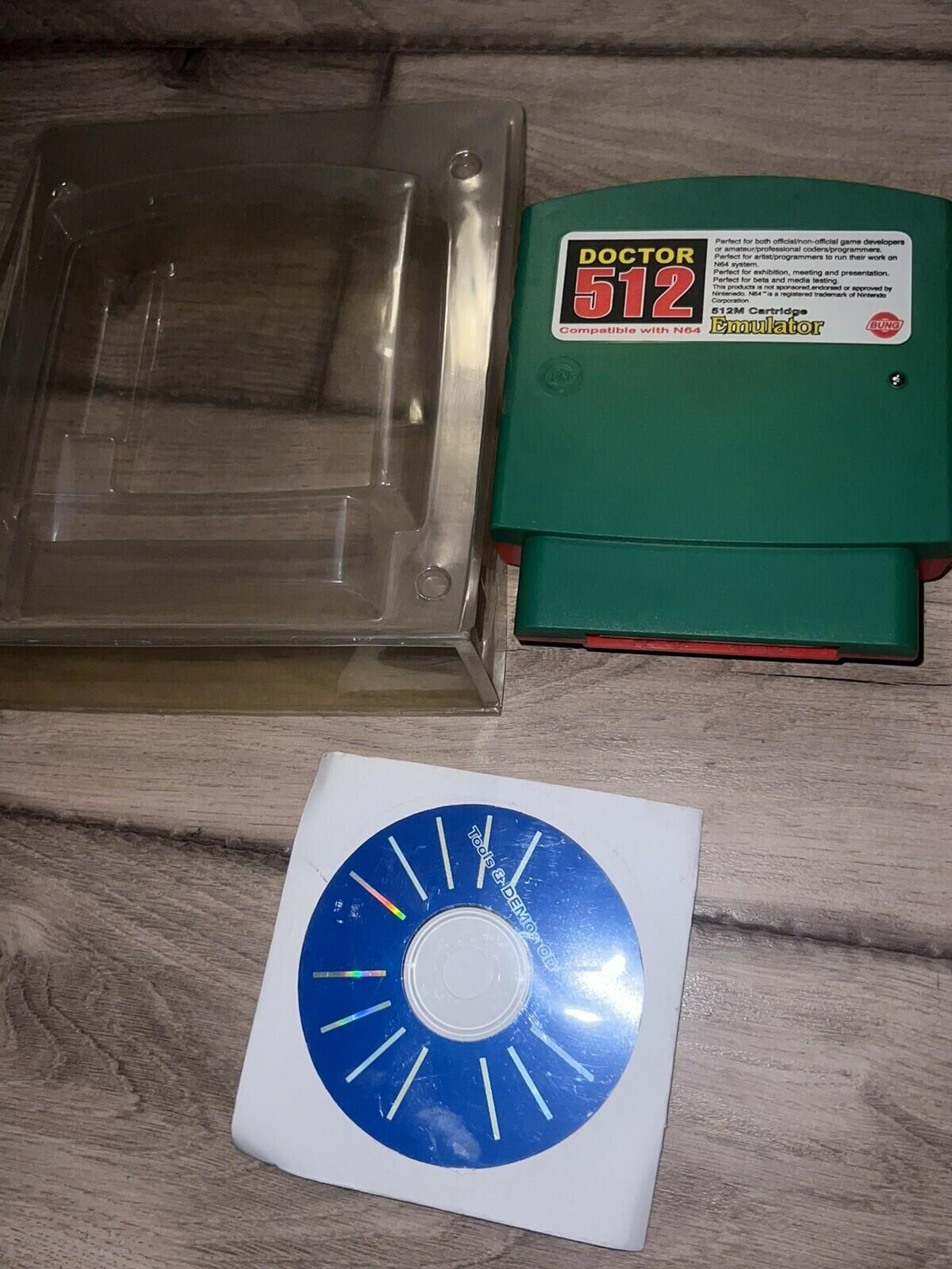 Nintendo 64 N64 Doctor V64 Junior 512 M Bung LIKE NEW WITH ORIGINAL PLASTIC CASE