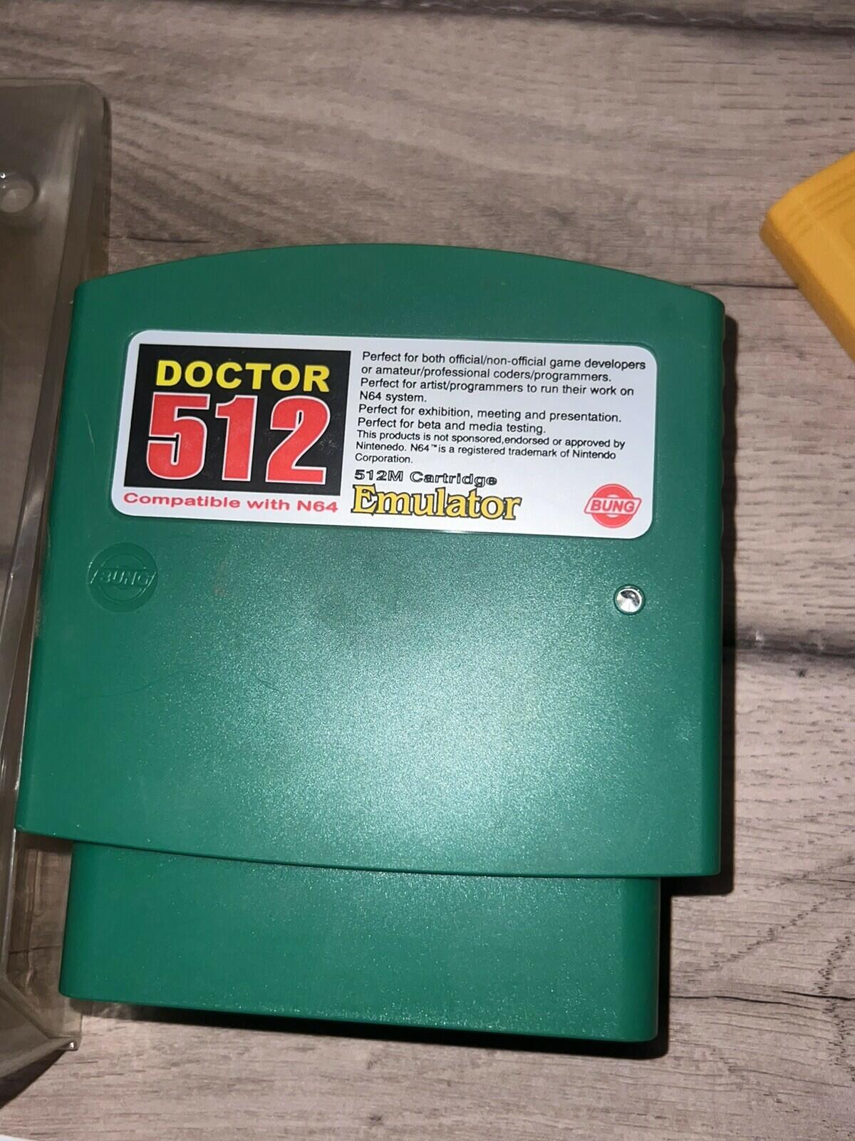 Nintendo 64 N64 Doctor V64 Junior 512 M Bung LIKE NEW WITH ORIGINAL PLASTIC CASE
