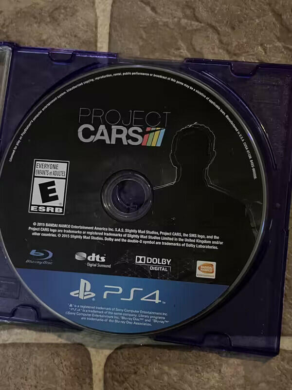Project Cars (Sony Playstation 4 PS4, 2015) DISC ONLY