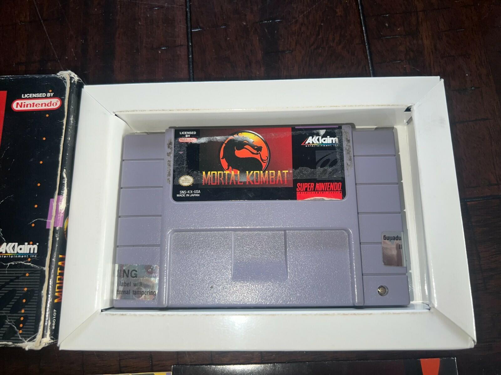 Mortal Kombat 1 (Super Nintendo Entertainment System, 1993) CIB NO MANUAL