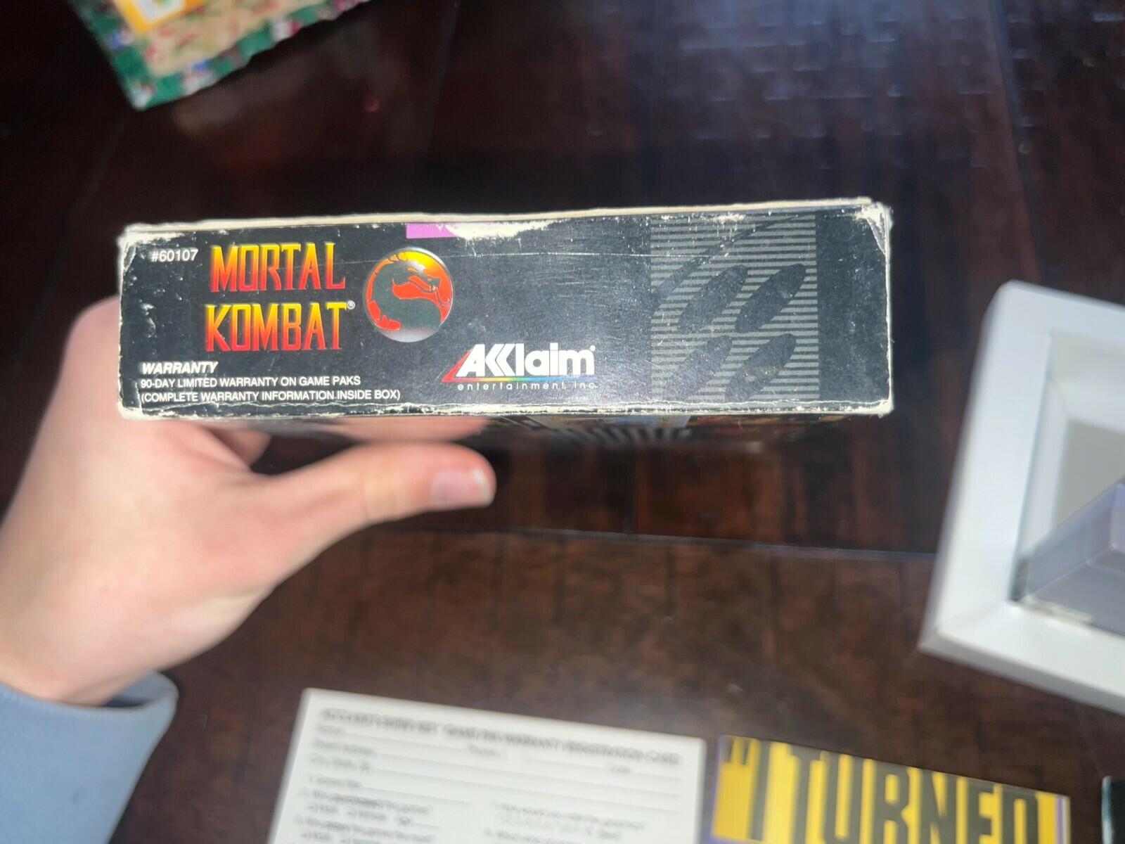 Mortal Kombat 1 (Super Nintendo Entertainment System, 1993) CIB NO MANUAL