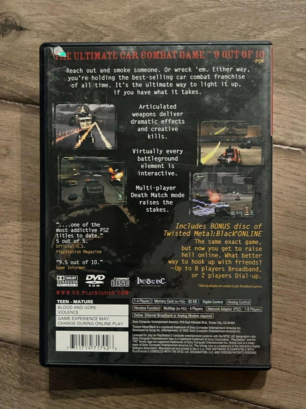 Twisted Metal Black+Online: Greatest Hits (Sony Playstation 2, 2002) CIB