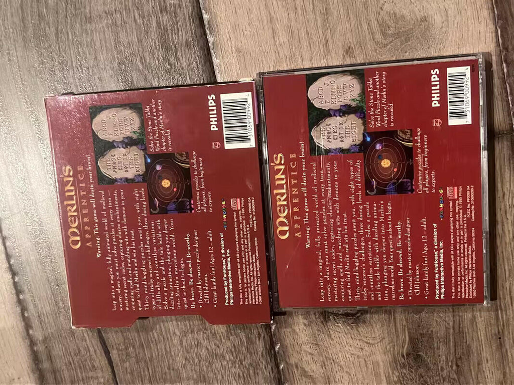 Merlin's Apprentice (Philps CD-i CDI, 1995) CIB COMPLETE WITH SLIP COVER