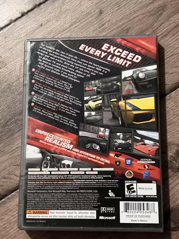 Project Gotham Racing 3: Platinum Hits (Microsoft Xbox 360, 2005) CIB
