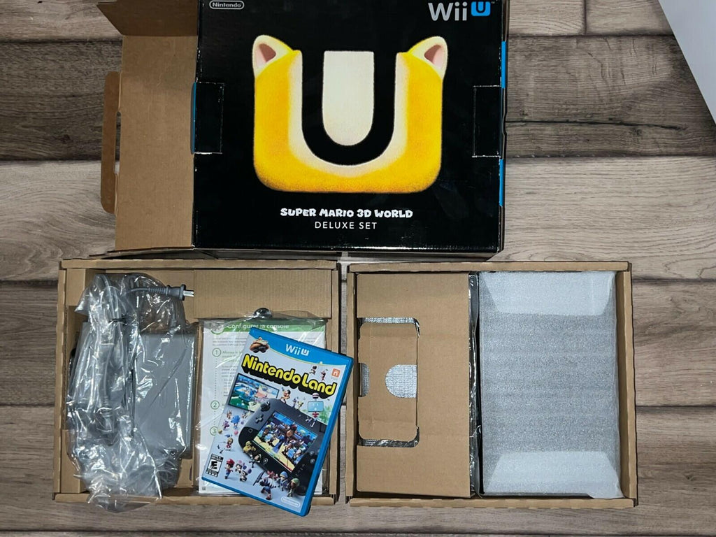 Nintendo Wii U Super Mario 3D World Deluxe Set 32GB Black Console Brand New