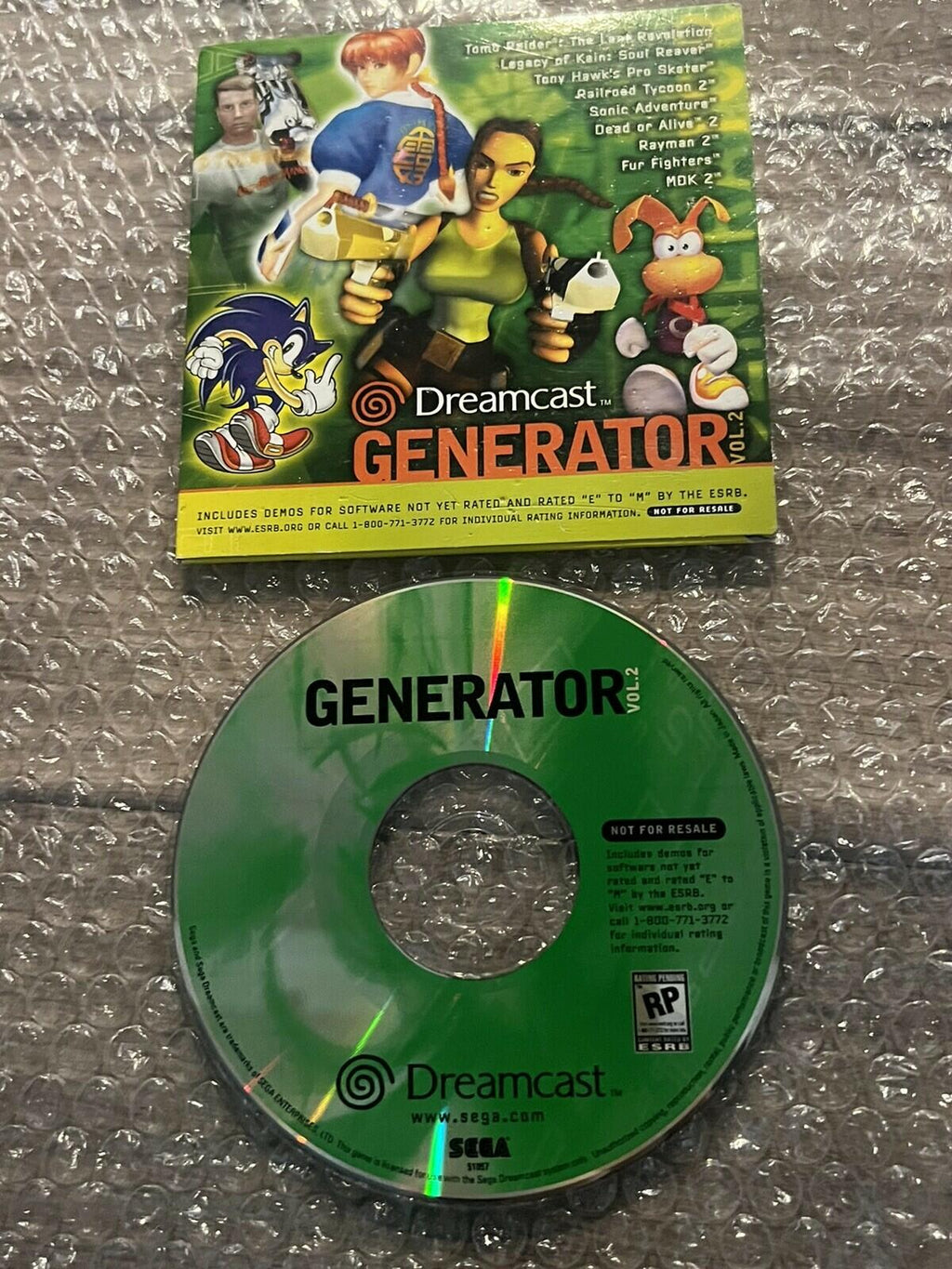 Sega Dreamcast 2000 Generator Vol 2 Demo Disc DISC ONLY