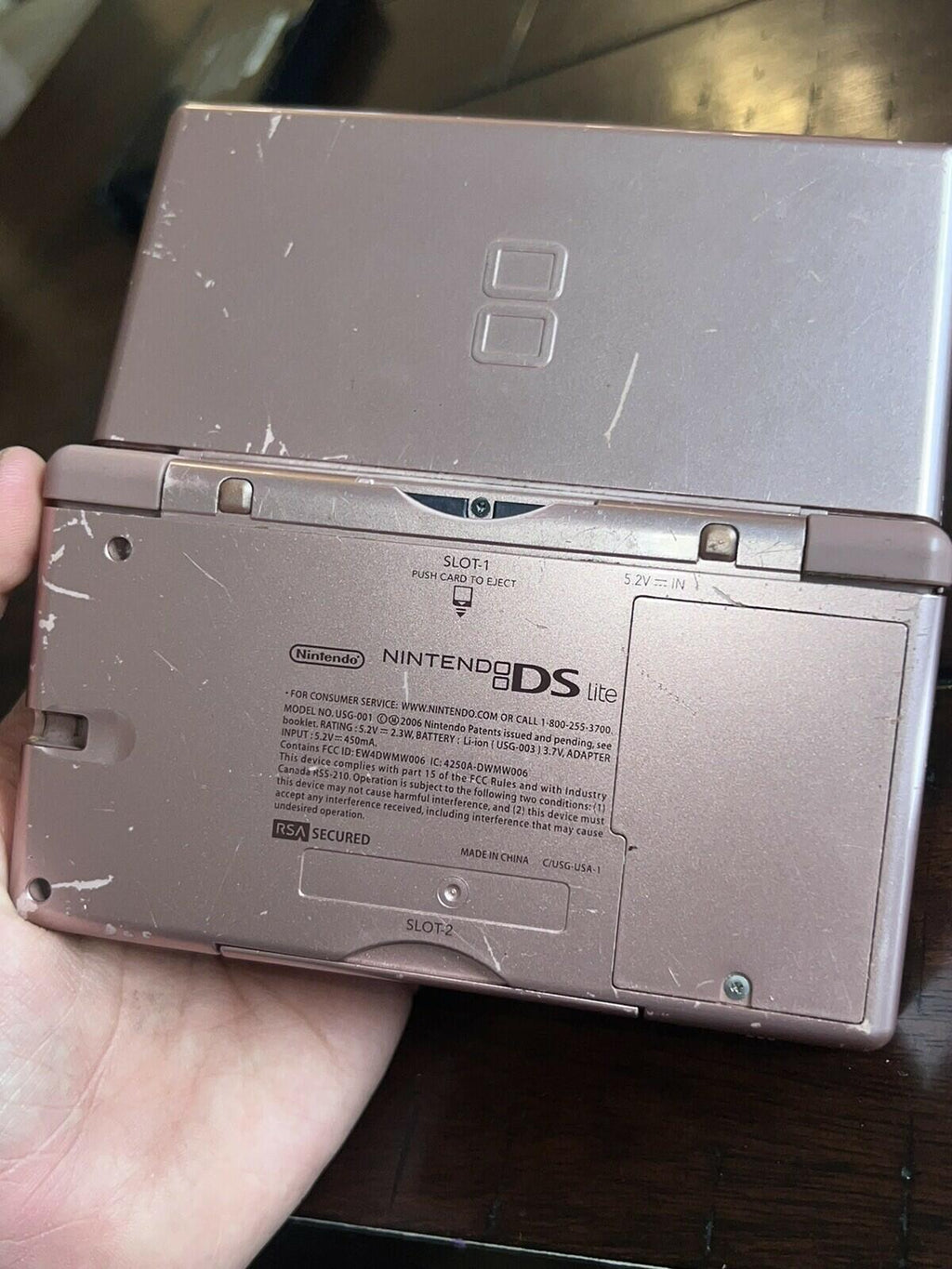 Nintendo DS Lite System Portable Gaming Console POWER SWITCH HARDLY WORKS