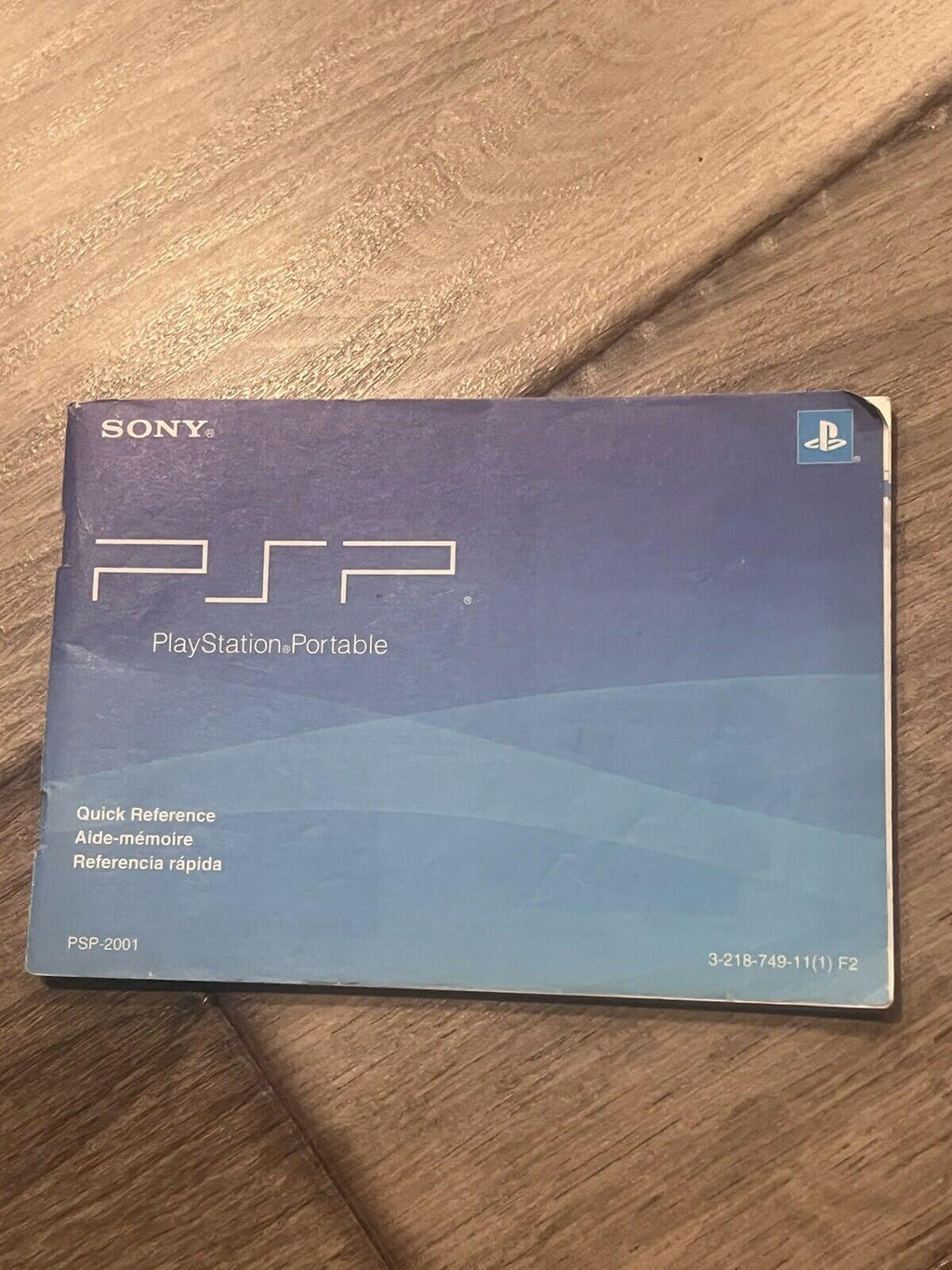 PSP Quick Reference Console Manual for PSP-2001 (3-218-749-11(1) F2)