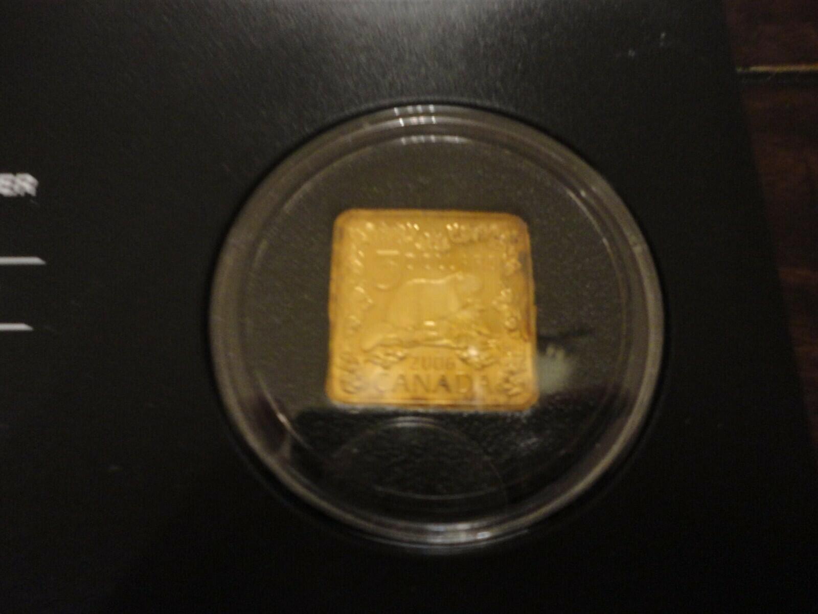 2006 Canada $3 Gold Plated Sterling Silver Coin: The Beaver (NO OUTER BOX)