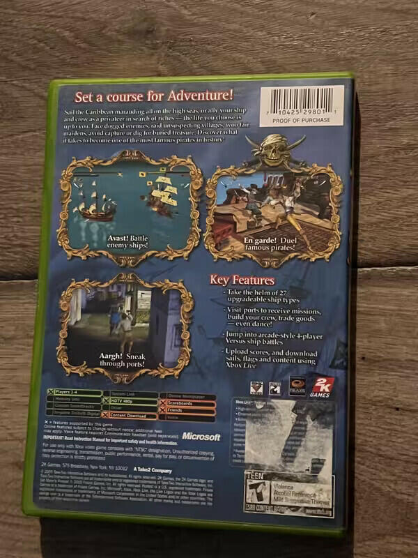 Sid Meiers Pirates Live the Life (Microsoft Xbox, 2005) CIB