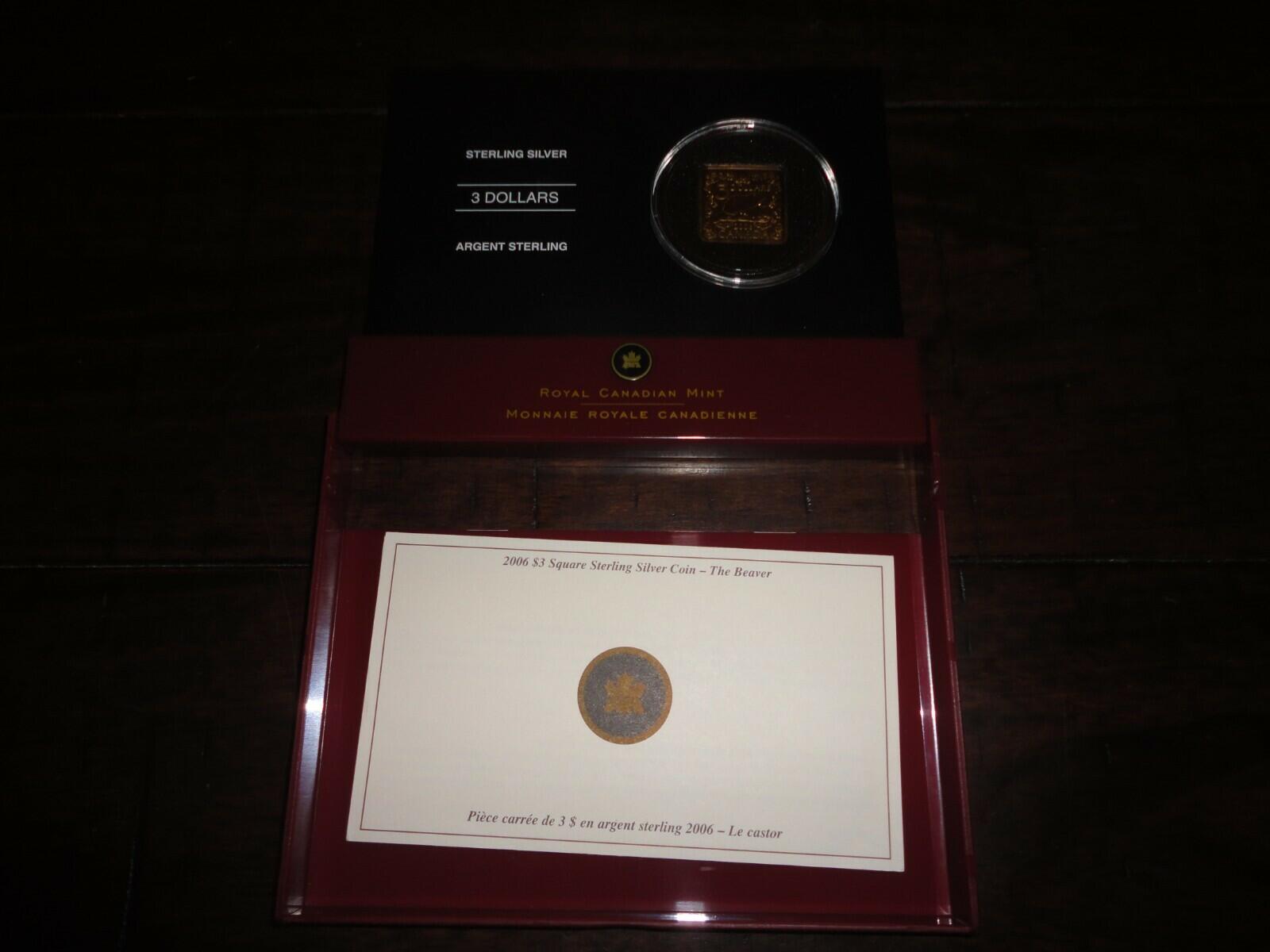 2006 Canada $3 Gold Plated Sterling Silver Coin: The Beaver (NO OUTER BOX)