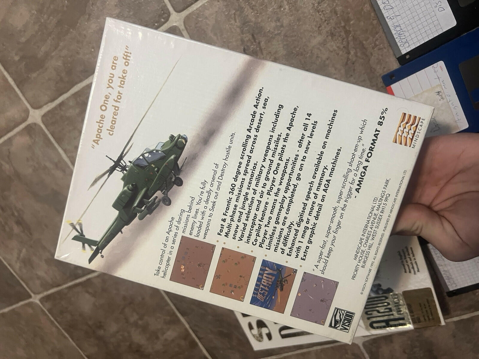 Commodore Amiga Seek & Destroy CIB COMPLETE IN BOX COPIED DISKS