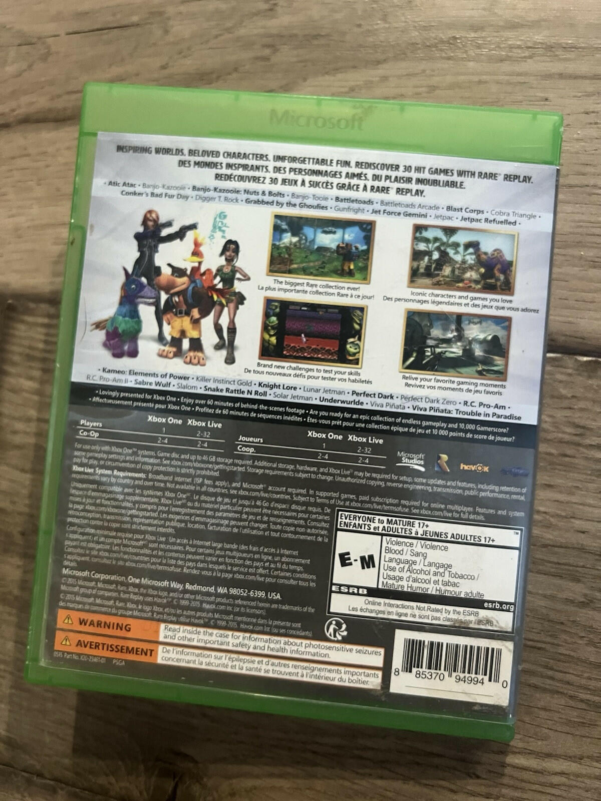 Rare Replay (Microsoft Xbox One, 2017) CIB