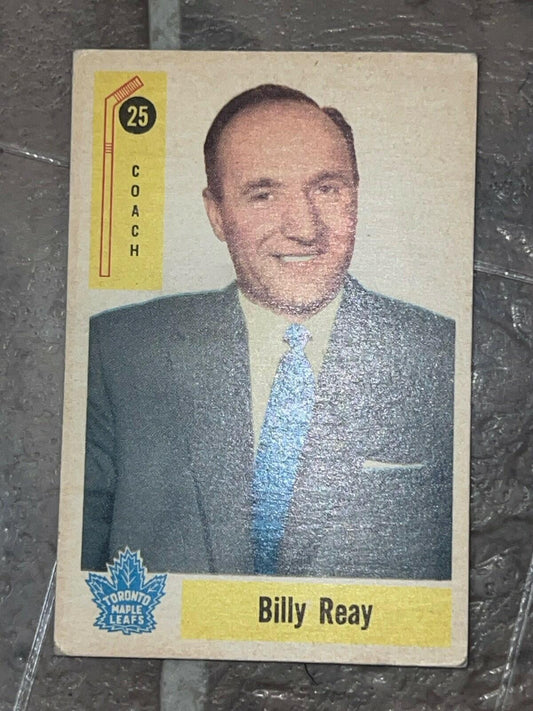 1958-59 Parkhurst Coach Billy Reay Toronto Maple Leafs #25 Hockey Card