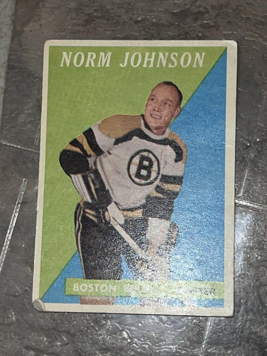 1958 Topps Norm Johnson Boston Bruins #17 Hockey Card