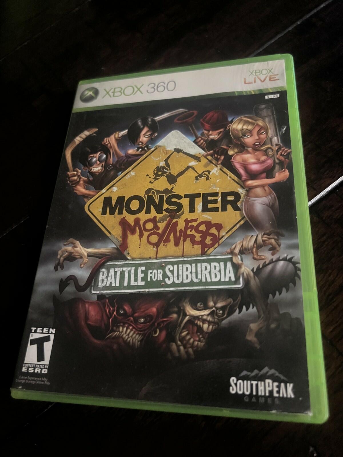 Monster Madness Battle for Suburbia (Microsoft Xbox 360, 2007) CIB COMPLETE