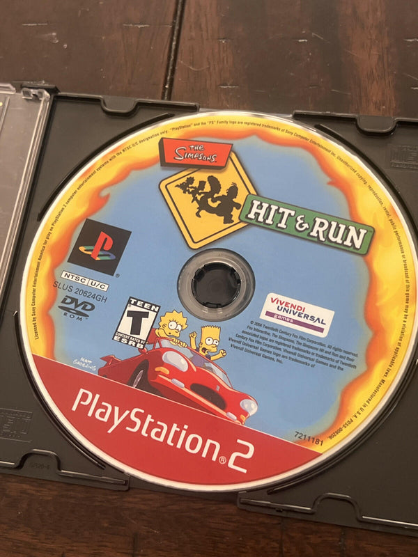 The Simpsons Hit and Run: Greatest Hits (Sony Playstation 2 PS2, 2003) DISC ONLY