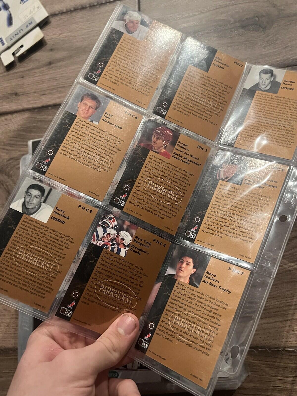 1991-92 Parkhurst Pro Set 91 NHL Hockey Cards 1-450 FULL SET