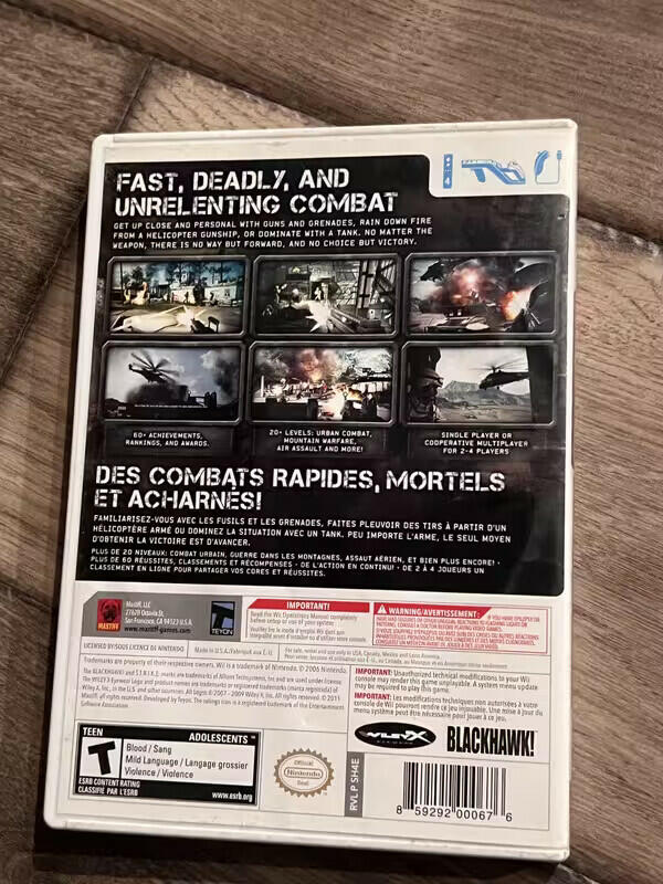 Heavy Fire: Afghanistan (Nintendo Wii, 2011) NO MANUAL