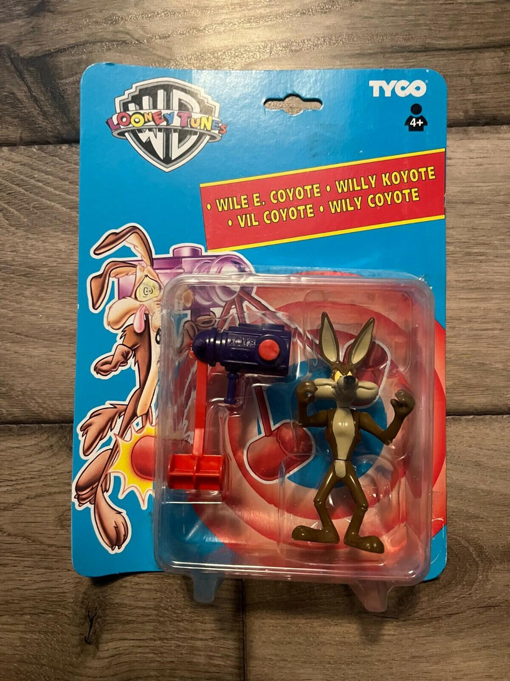Tyco Looney Tunes Wile E. Coyote With Backfiring Acme Mallet 1993 NEW