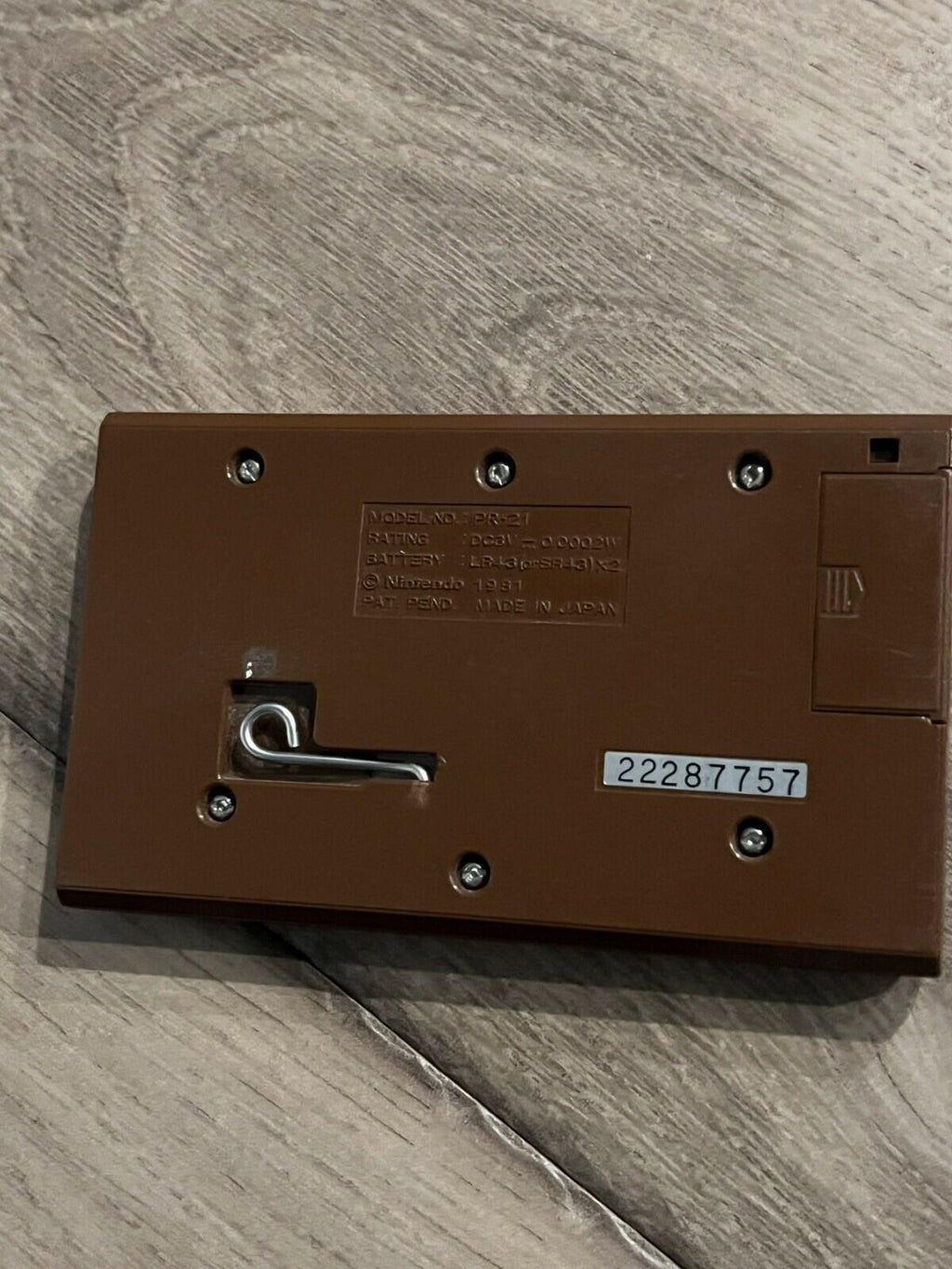 Parachute Nintendo Game & Watch Handheld Console PR-21 With Battery Cover Tested