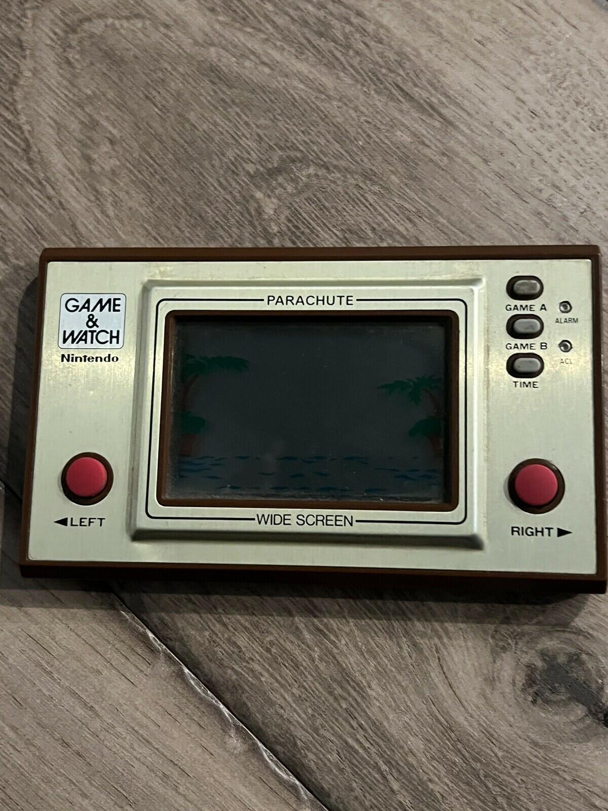 Parachute Nintendo Game & Watch Handheld Console PR-21 With Battery Cover Tested