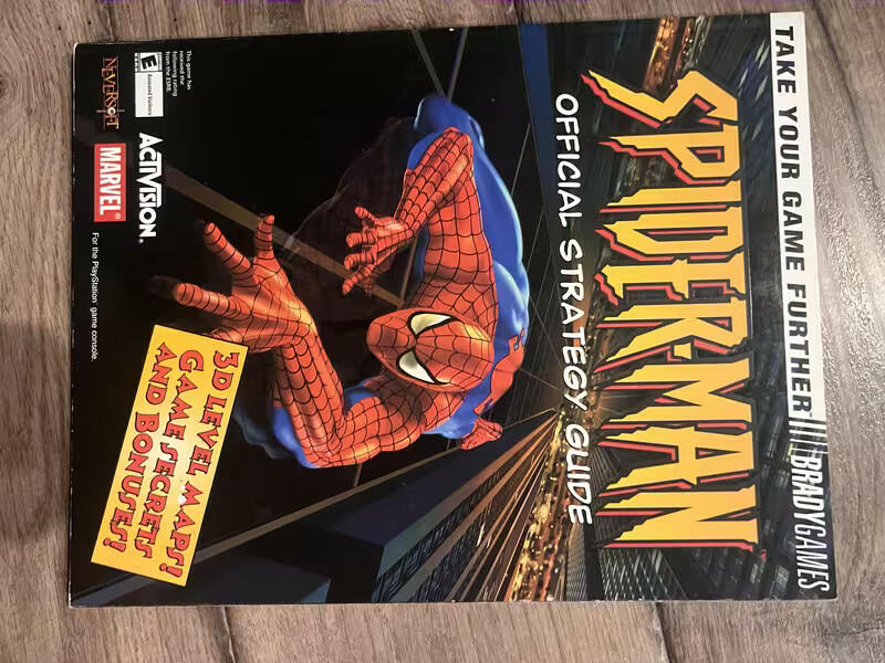 Spider-Man Official Strategy Guide Marvel Bradygames Activision PS1 2000