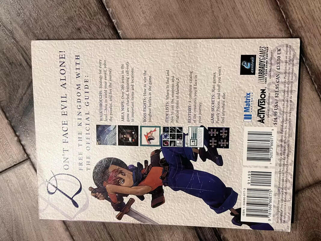 Alundra 2 A New Legend Official Strategy Guide Bradygames Games PS1 Squaresoft