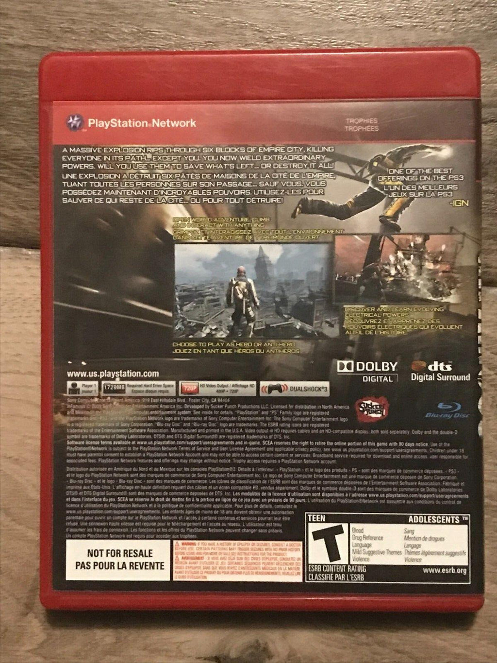 inFamous - Greatest Hits (Sony PlayStation 3, 2009) CIB