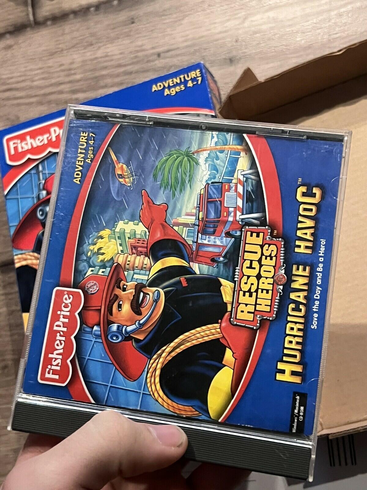 Fisher Price Rescue Heroes Hurricane Havoc (PC, 1999) CIB BIG BOX