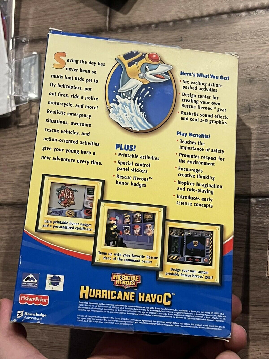 Fisher Price Rescue Heroes Hurricane Havoc (PC, 1999) CIB BIG BOX