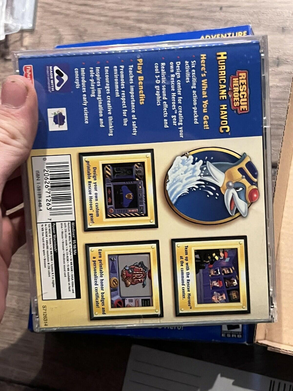 Fisher Price Rescue Heroes Hurricane Havoc (PC, 1999) CIB BIG BOX
