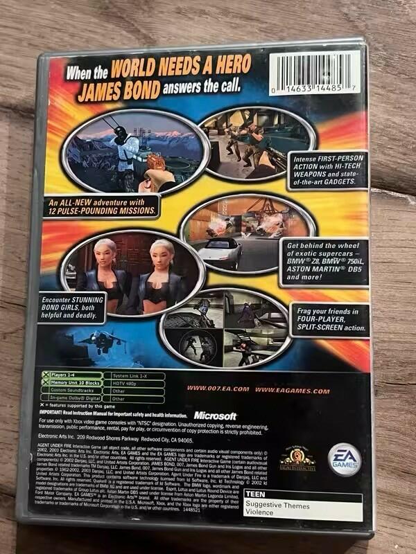 007 Agent Under Fire: Platinum Hits (Microsoft Xbox, 2002) NO MANUAL