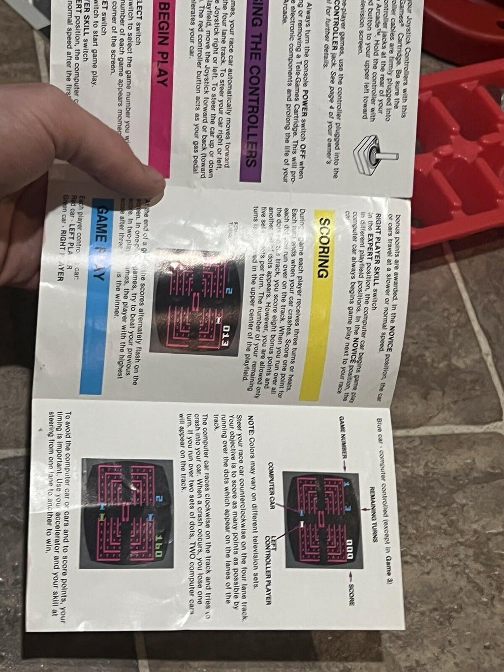 Dodger Cars Tele-Games Atari 2600 Instruction Manual Only