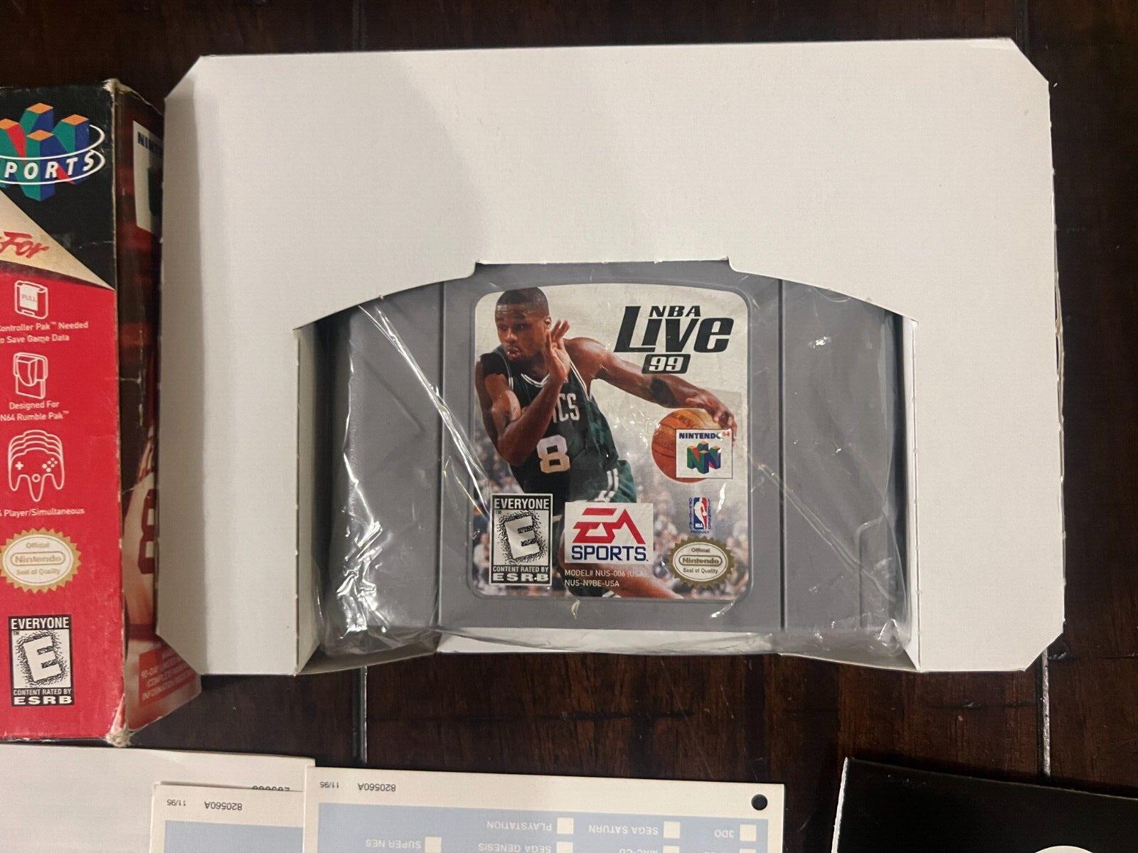 NBA Live 99 (Nintendo 64, 1998) CIB MANUAL MISSING FRONT PAGE