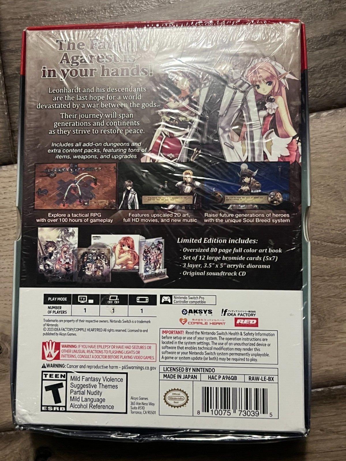 Record of Agarest War Limited Edition (Nintendo Switch, 2023) BRAND NEW SEALED