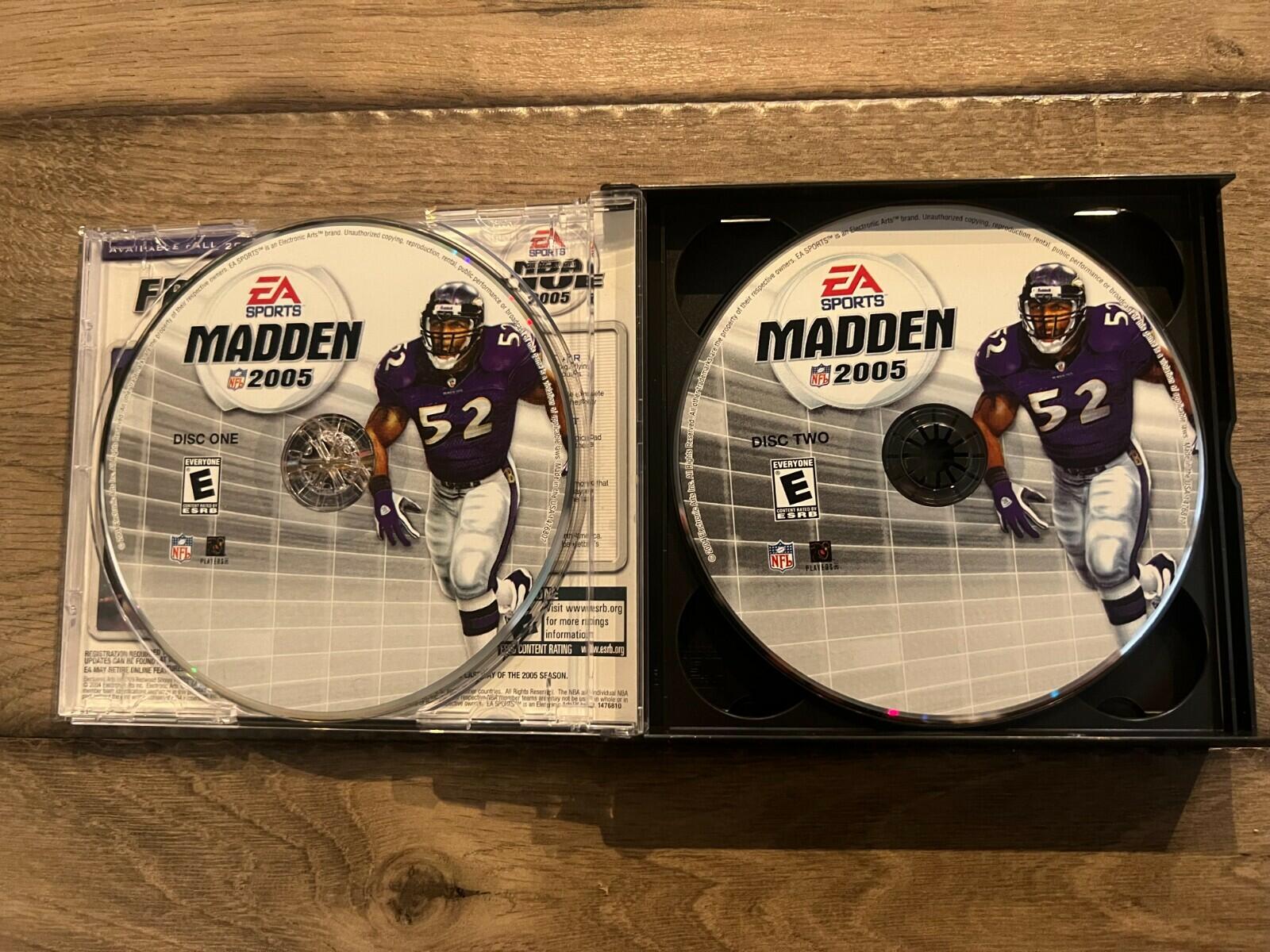 Madden NFL 2005 (PC, 2004) CIB THREE DISC
