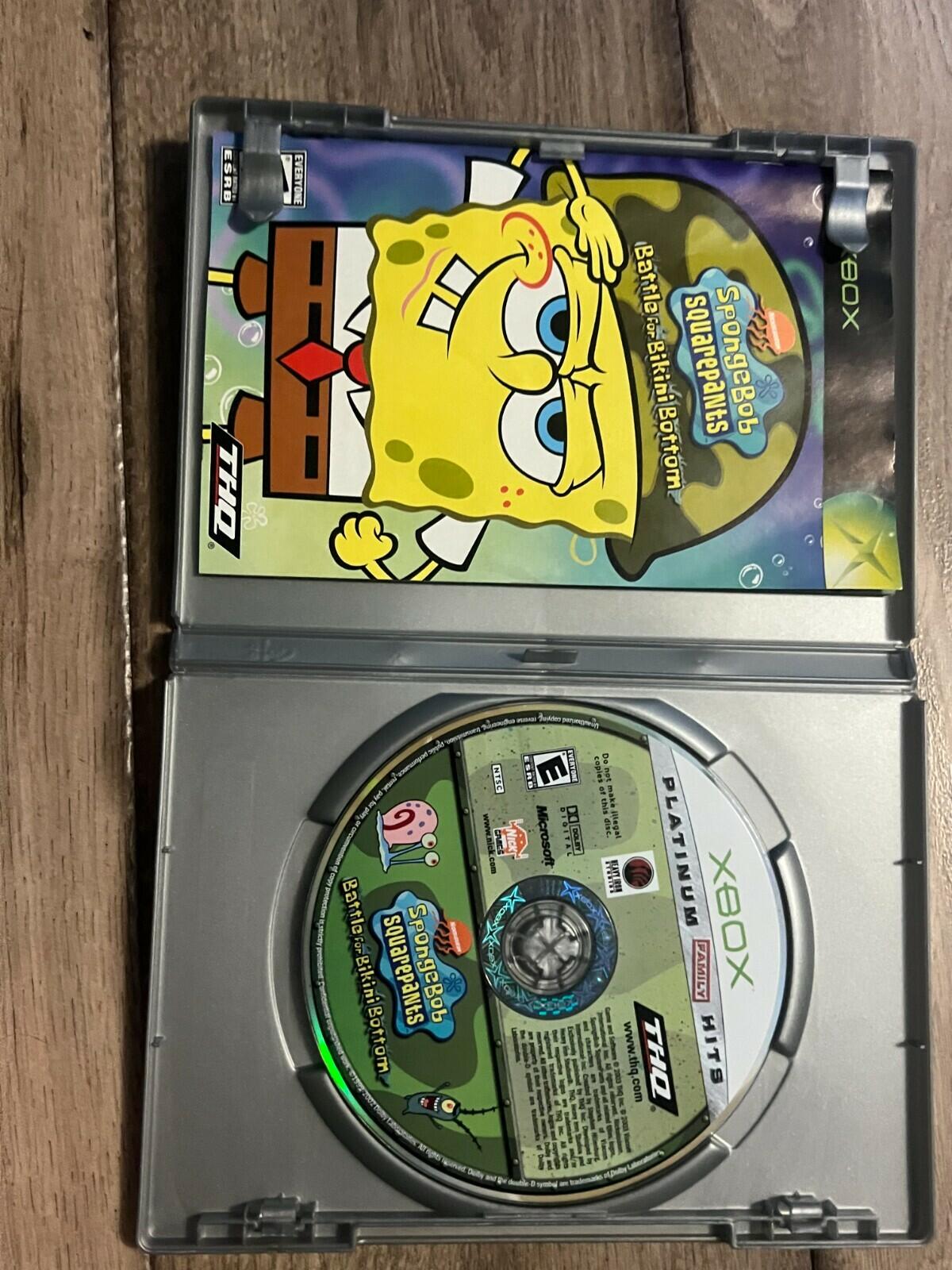 SpongeBob SquarePants: Battle for Bikini Bottom - Platinum Hits (Xbox, 2003) CIB