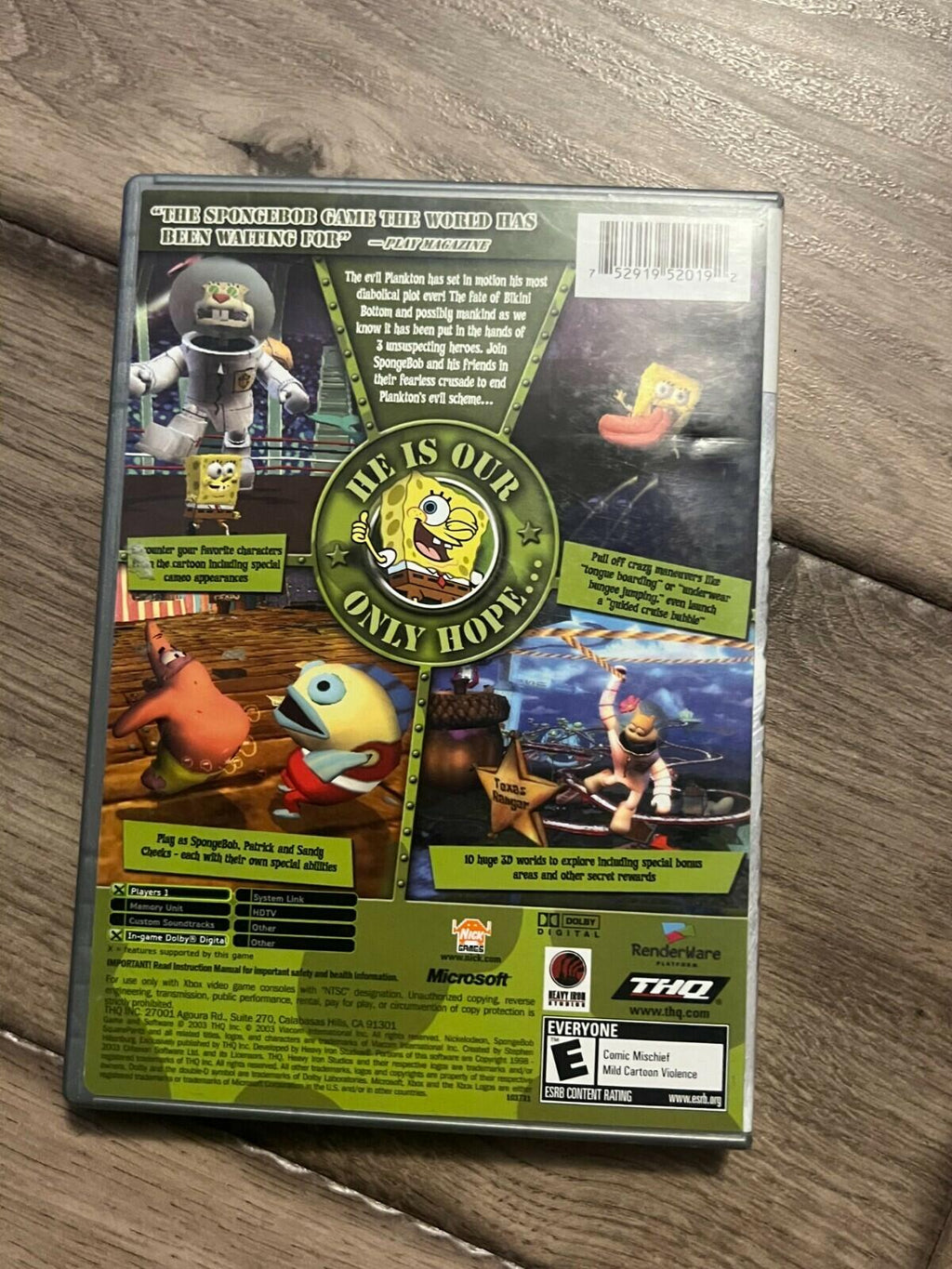 SpongeBob SquarePants: Battle for Bikini Bottom - Platinum Hits (Xbox, 2003) CIB