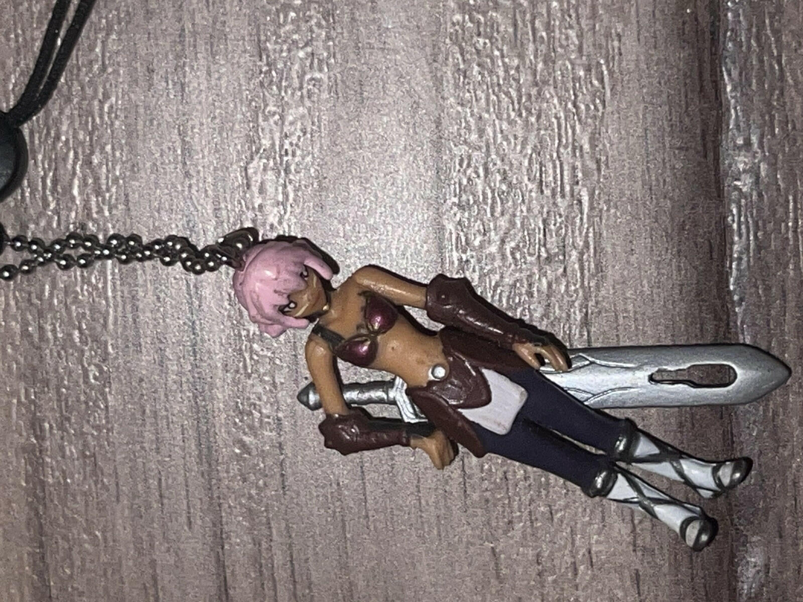 .Hack Bandai BlackRose Keychain Mini Figure Official (2001-2003) USED