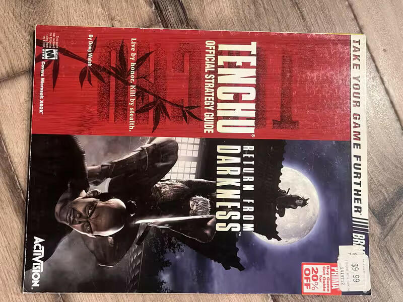 Tenchu Return Of Darkness BradyGames Official Strategy Guide Xbox 2004