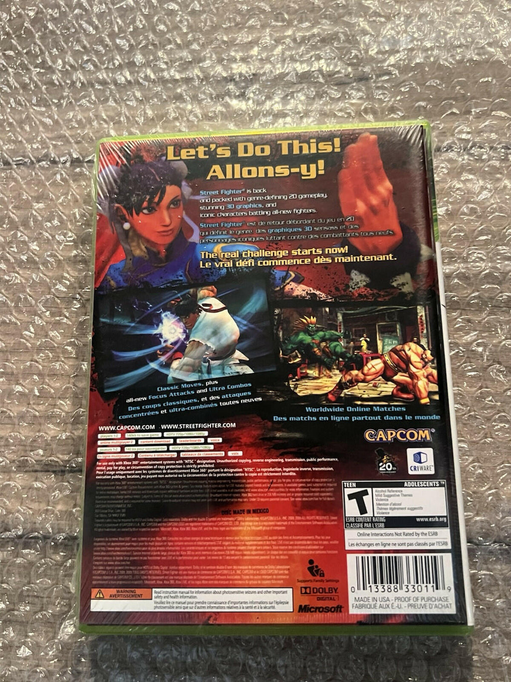 Street Fighter IV 4 (Microsoft Xbox 360, 2009) BRAND NEW SEALED W/ FRENCH MANUAL