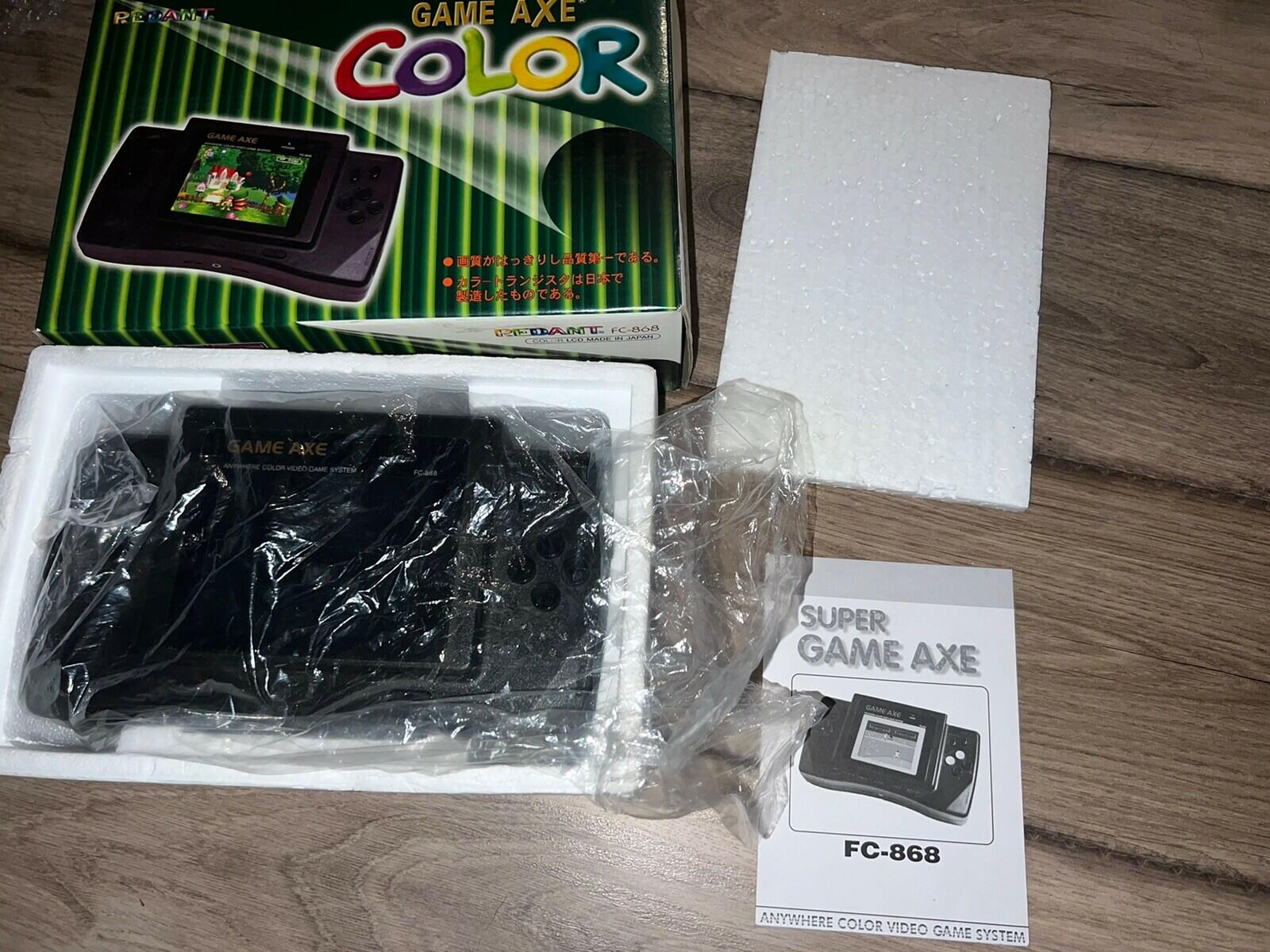 Game Axe Color Redant FC-868 Handheld NES Famiclone Console Nintendo CIB W/ BOX