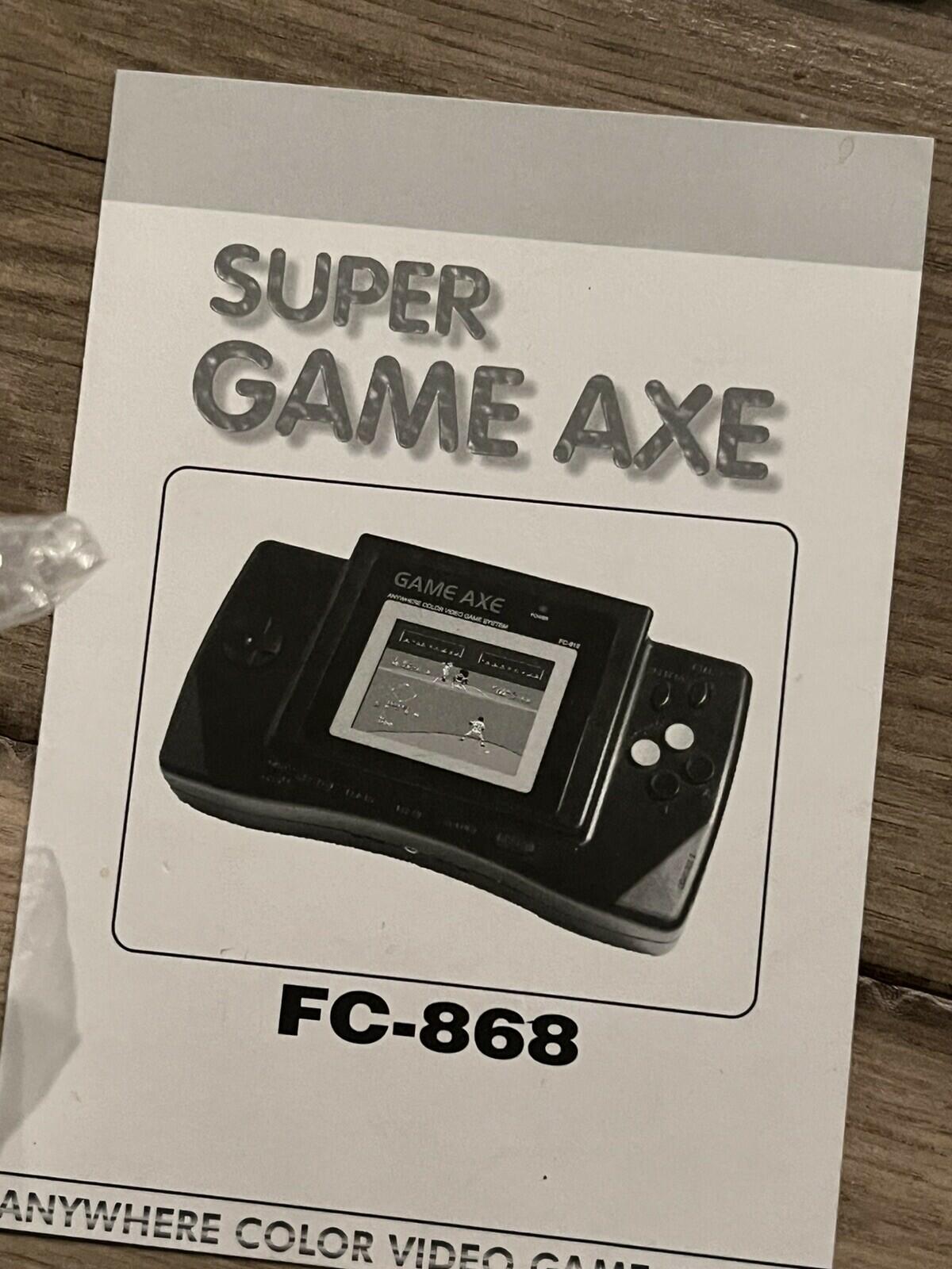 Game Axe Color Redant FC-868 Handheld NES Famiclone Console Nintendo CIB W/ BOX