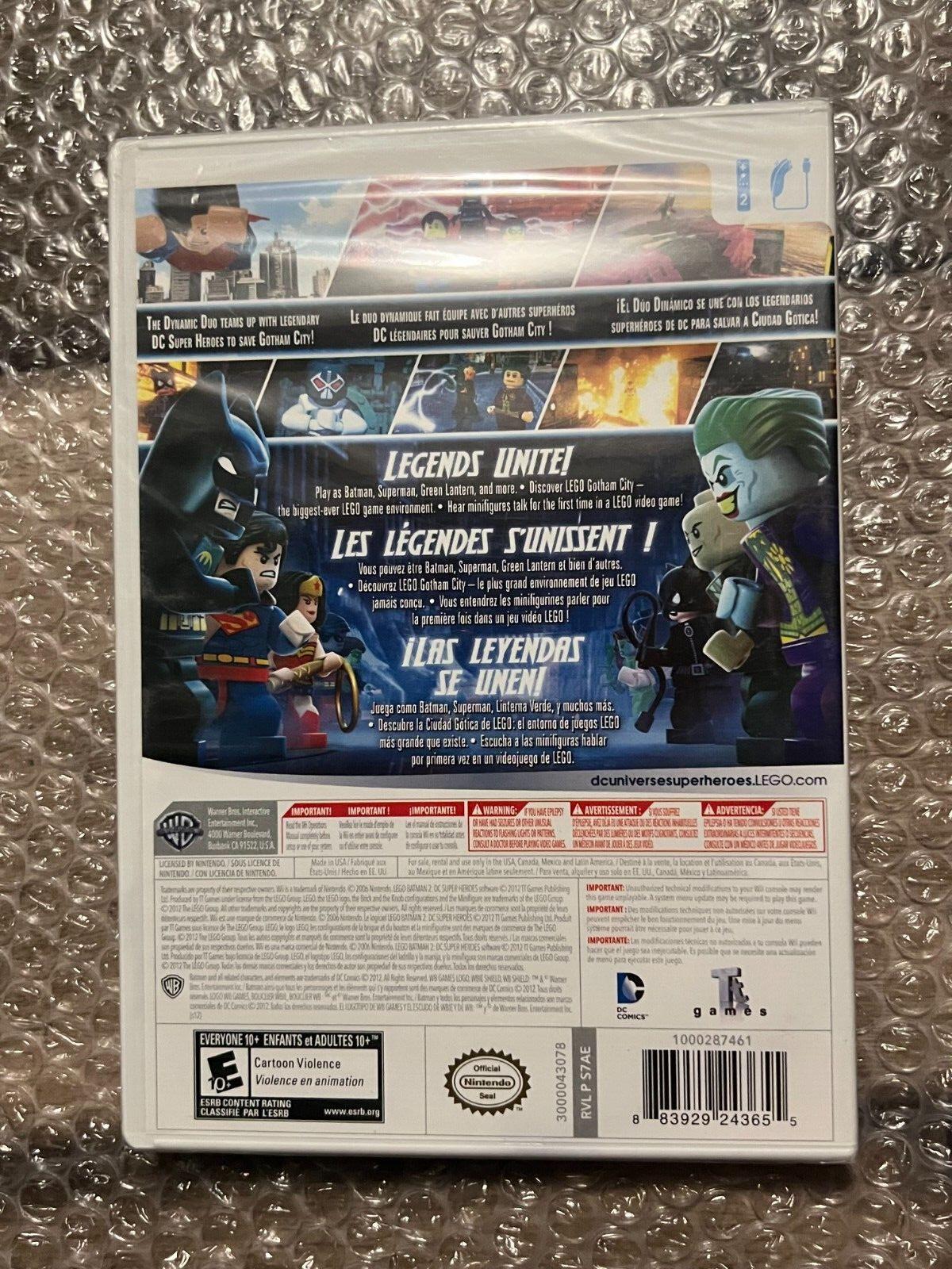 LEGO Batman 2: DC Super Heroes (Nintendo Wii, 2012) NEW SEALED