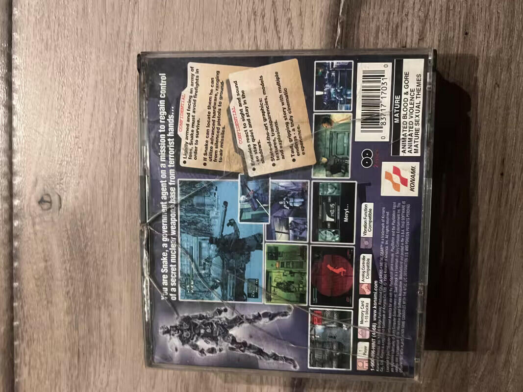 Metal Gear Solid (Sony Playstation, 1998) CIB
