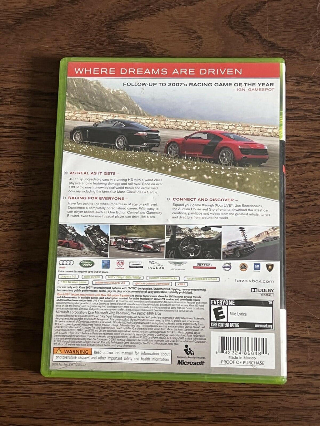 Forza Motorsport 3 (Microsoft Xbox 360, 2009) CIB COMPLETE